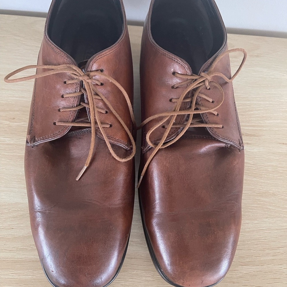 MBT Bosi Brown Leather Oxford Orthopedic Rocker Toning Dress Shoes Mens 11-11.5